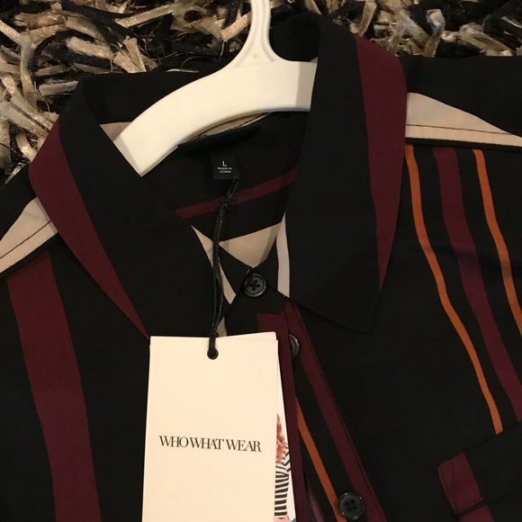 🔥🔥🔥 striped long shirt with a collar🔥🔥🔥 - Picture 2 of 2